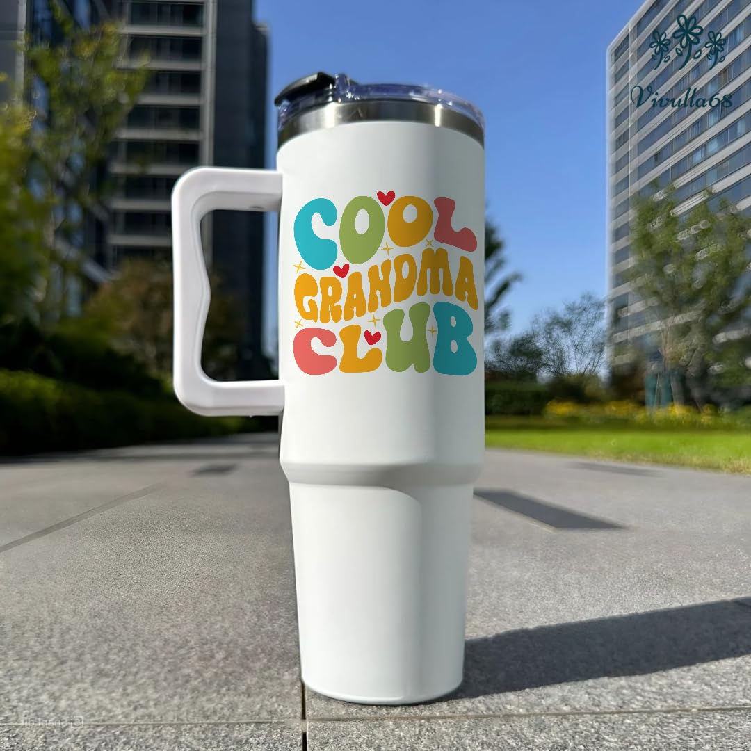 Mothers Day Gifts for Grandma, Cool Grandma Club Tumbler 40Oz - Grandmother Coffee Mugs, Gifts Ideas for Grandmas, Grammy, Granny, Nana, Gigi, Mimi, Mamaw, Grandmy Gift from Granddaughter, Grandson