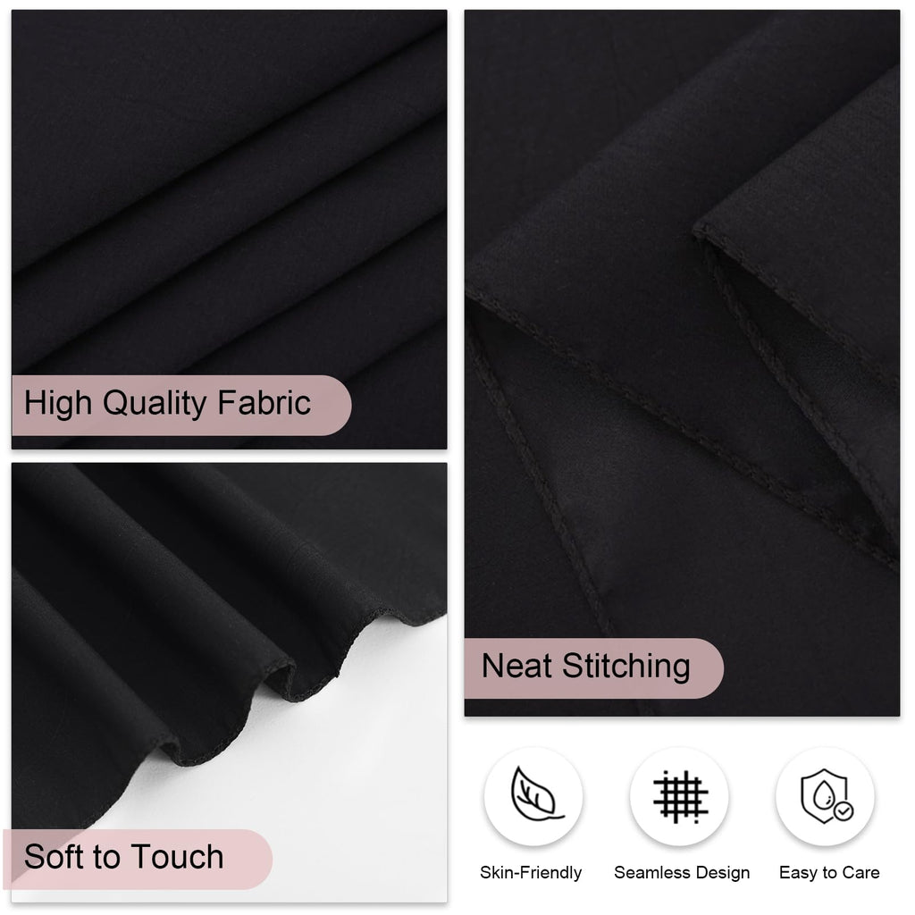 Mclisle 8 Pack Black Tablecloths 60 x 126 Inch Table Cloths for 8 Foot Rectangle Tables, Wrinkle Resistant Washable Polyester Fabric Rectangular Tablecloth for Buffet, Wedding, Party, Banquet