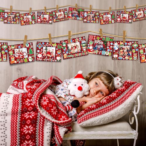 Christmas Photo Frame Craft Set - 96 Pack with Stickers, 6 Styles