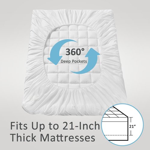 King Size Dual Layer 4 Inch Memory Foam Mattress Topper, 2 Inch Gel Memory Foam, 2 Inch Cooling Pillow Top Mattress Topper Cover, Soft Fluffy & Pressure Relief & Medium Support