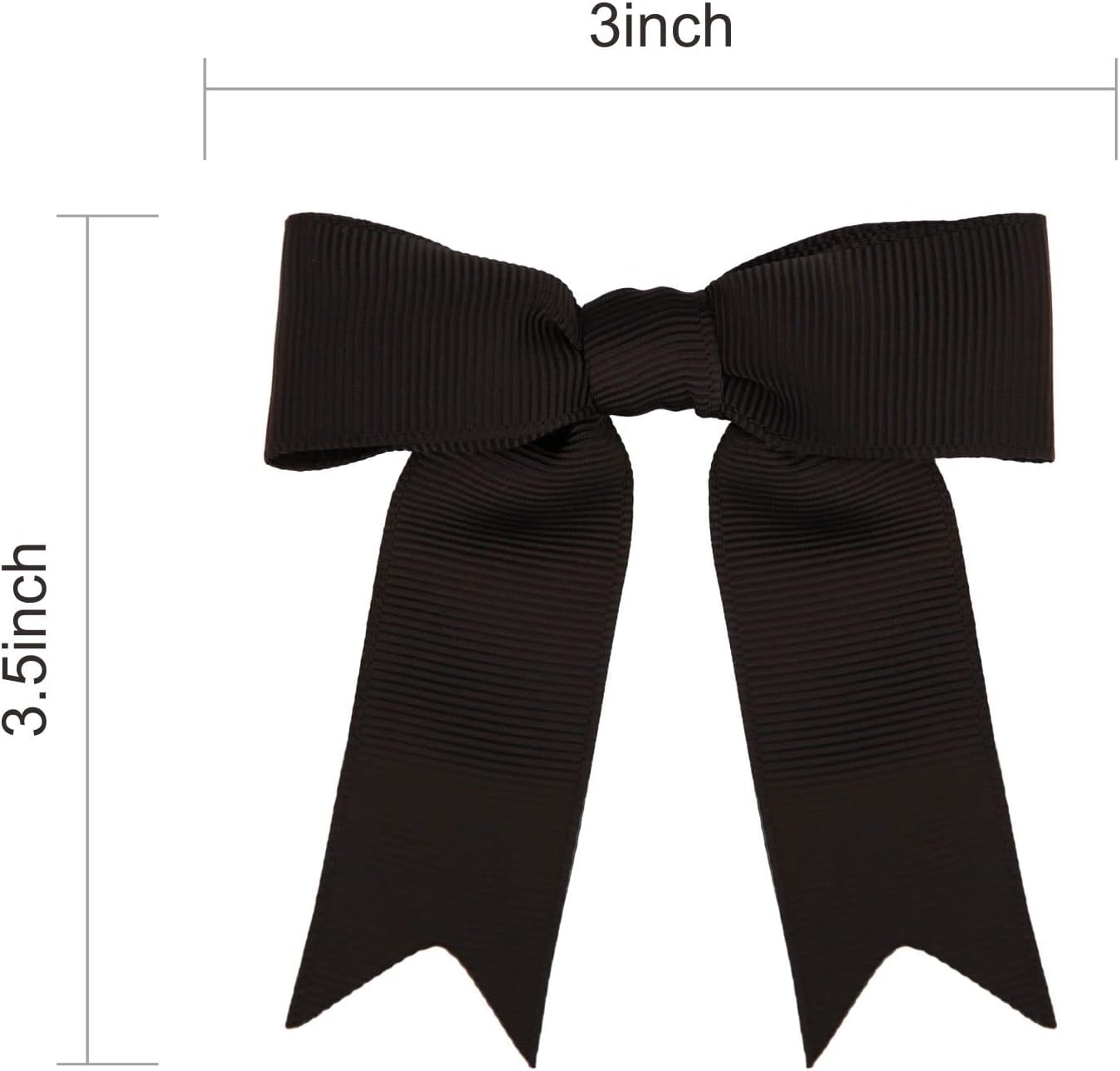 Meseey Grosgrain Ribbon Bows - 50 Pcs 3-Inch Black Pretied Craft Bows for Gift Wrapping & Events