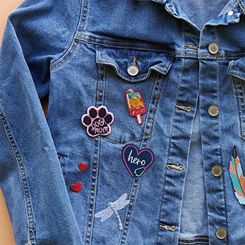 Hero Heart Iron-On Applique Patch for Clothes & Accessories - 1.75"
