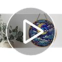 Bolisom Moon Suncatcher Stained Glass Door Sign - 12x12