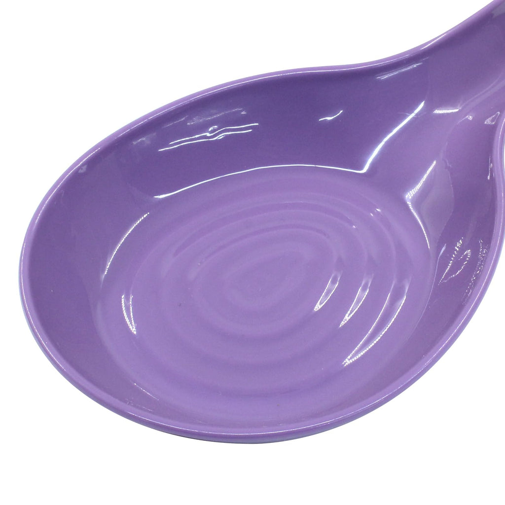 PHITUODA 2 Pack Purple Spoon Rest Plastic Cooking Spoon Holder Kitchen Utensil Holder for Kitchen Counter, Dishwasher Safe