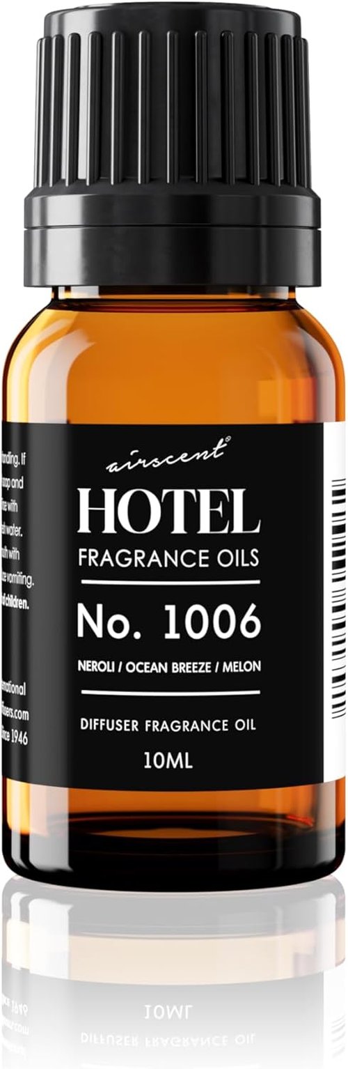 AirScent Hotel Diffuser Oil No. 1006 - Neroli Ocean Breeze Melon - Premium Fragrance for Diffusers | 10 mL Glass Dropper Bottle