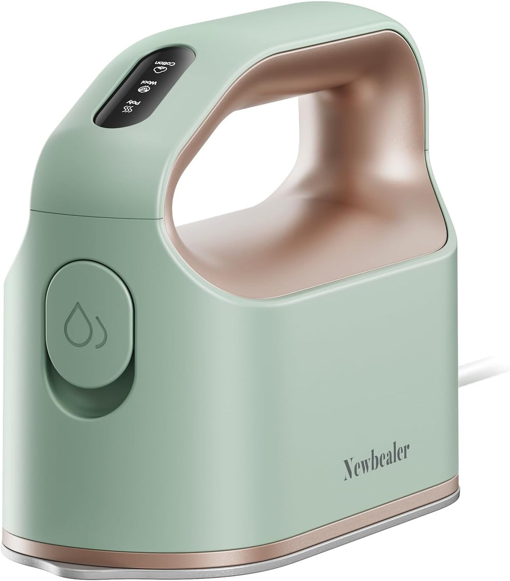 Newbealer Smart Steam Iron - 1200W Turbocharged with 3 Steam Modes, 45s Heat-Up, Nonstick Soleplate