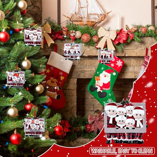 Personalized Family Christmas Ornament 2026 - Resin Holiday Tree Decor with DIY Names (Family of 3)