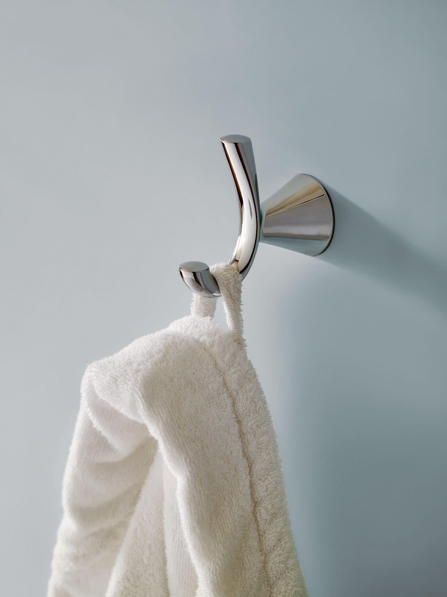 Moen Glyde Brushed Nickel Robe Hook, Wall Mounted Hanger for Bathroom Towel or Bath Robe, YB2303BN