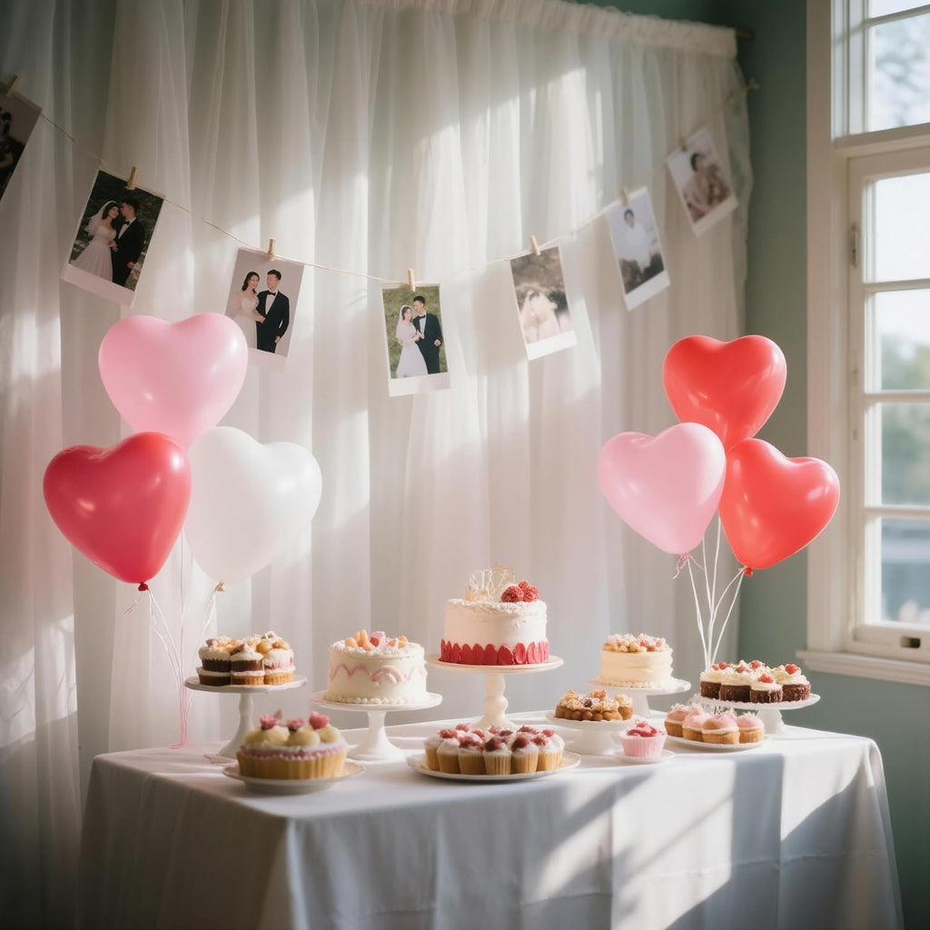 Heart Shape Latex Balloons, 12 Inch 30 Pcs Romantic Valentine Balloons Kit, Pink Heart Balloons And Red Heart Balloons, Used For Valentine's Day Birthdays, Wedding Anniversaries, And Weddings
