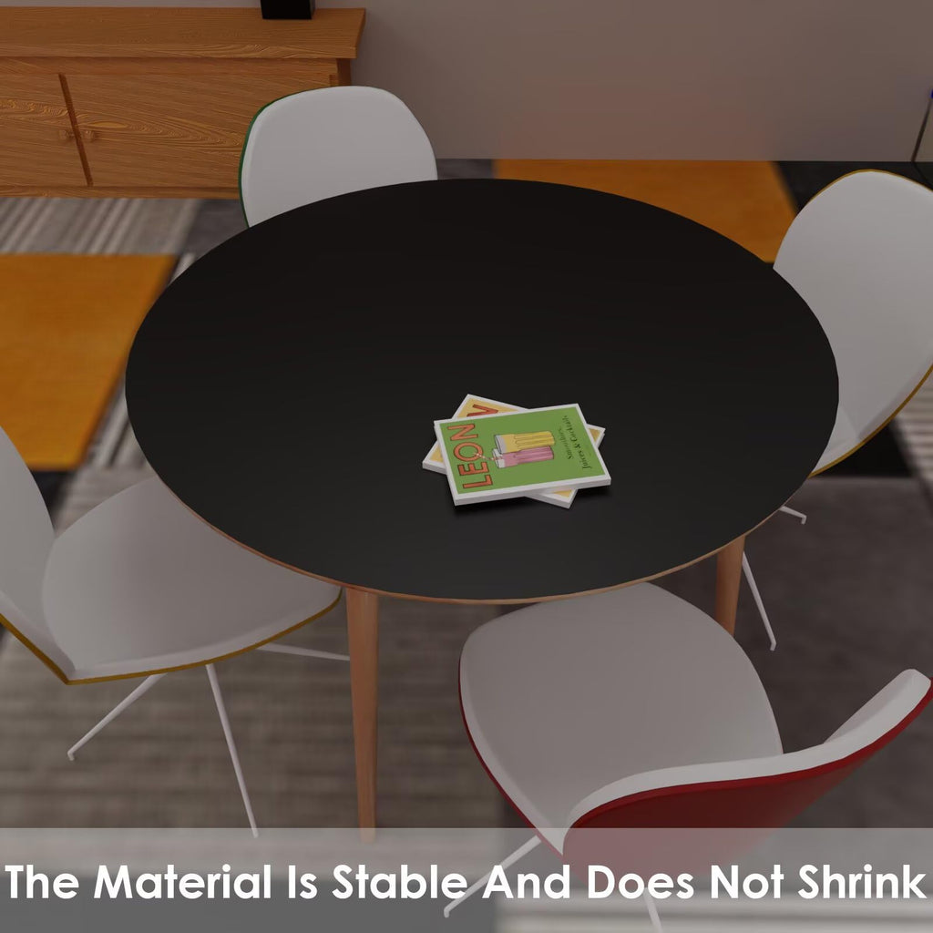 Zinkooat Round Table Mats - Can Be Used On Both Sides Waterproof and Easy to Clean Good Flatness Used for Dining Table(Black+Gray Dia.54Inch)