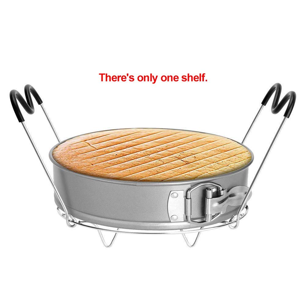 Steamer Rack Trivet with Silicone Handle Compatible with Instant Pot, 6, 8 Quart Steamer Wire Cooling-Rack Trivet Accessory for Healthier Meals, Multi-Use Rack for Roasting & Serving