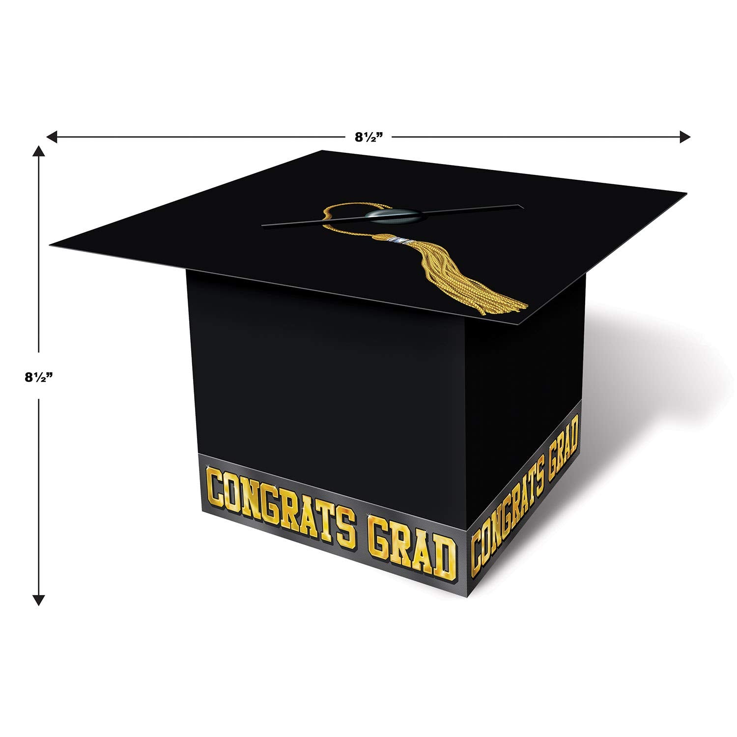 Grad Cap Card Box (black) Party Accessory  (1 count) (1/Pkg)