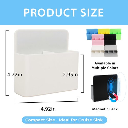 Magnetic Toothbrush Holder for Cruise Ship Cabins – Cruise Essentials 2026 & Travel Must Haves – Wall-Mounted Cruise Bathroom Organizer for Alaska & Caribbean Staterooms (White)