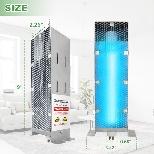 ActivTek Air Scrubber - Advanced 9-Inch PCO Replacement Cell & UV Bulb | Ozone-Free, 1 Pack