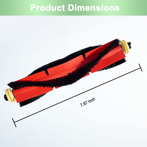 3 Pack Roborock Main Brushes Replacement Parts - Compatible with Roborock S6 Pure, S6 MaxV, E4, S4 Max, S5, S5 Max, S4, E2, E3, E5, E20, E25, E35, S50, S65, Xiaomi Mijia Robot Vacuum Cleaner