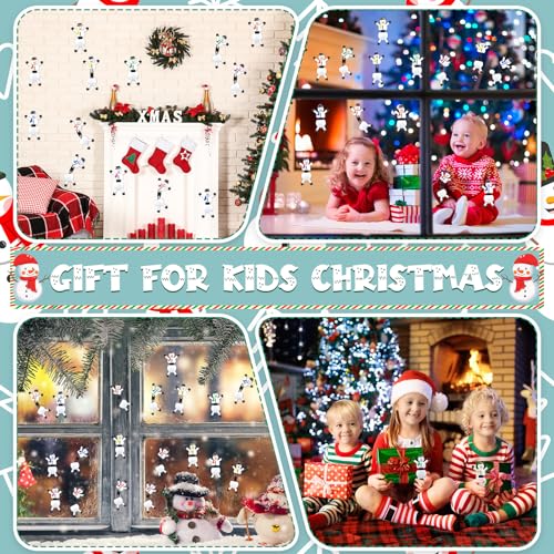 114 Pcs Christmas Sticky Wall Climbing Toys Party Favors Stretchy Snowman