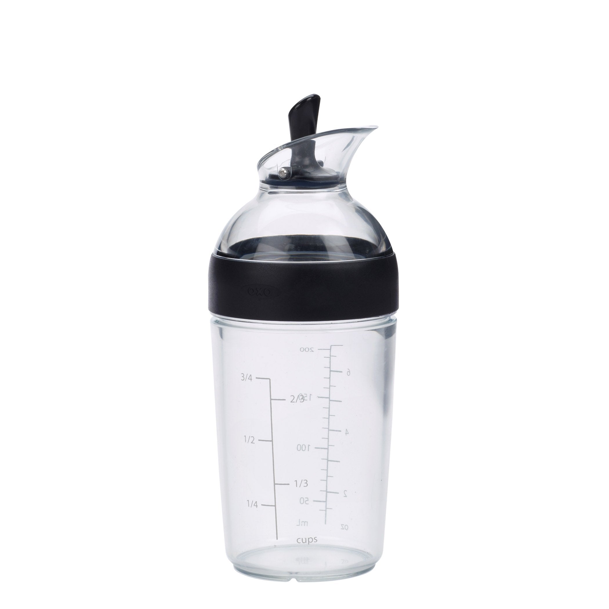 OXO Good Grips Glass Salad Spinner, Large/6.22 Quart, Clear & Good Grips Little Salad Dressing Shaker - Black
