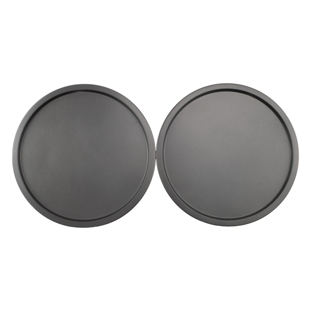 GoodCook Everyday Personal Pizza Pans 10-Inch Nonstick Scratch-Resistant Steel, Set of 2, Gray