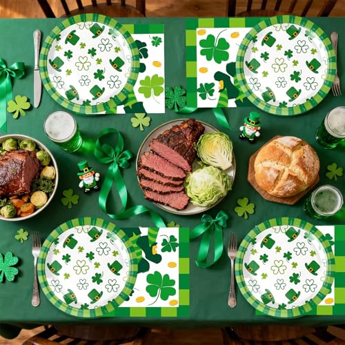 St. Patrick's Day Shamrock Napkins - 20 Disposable 6.5x6.5"