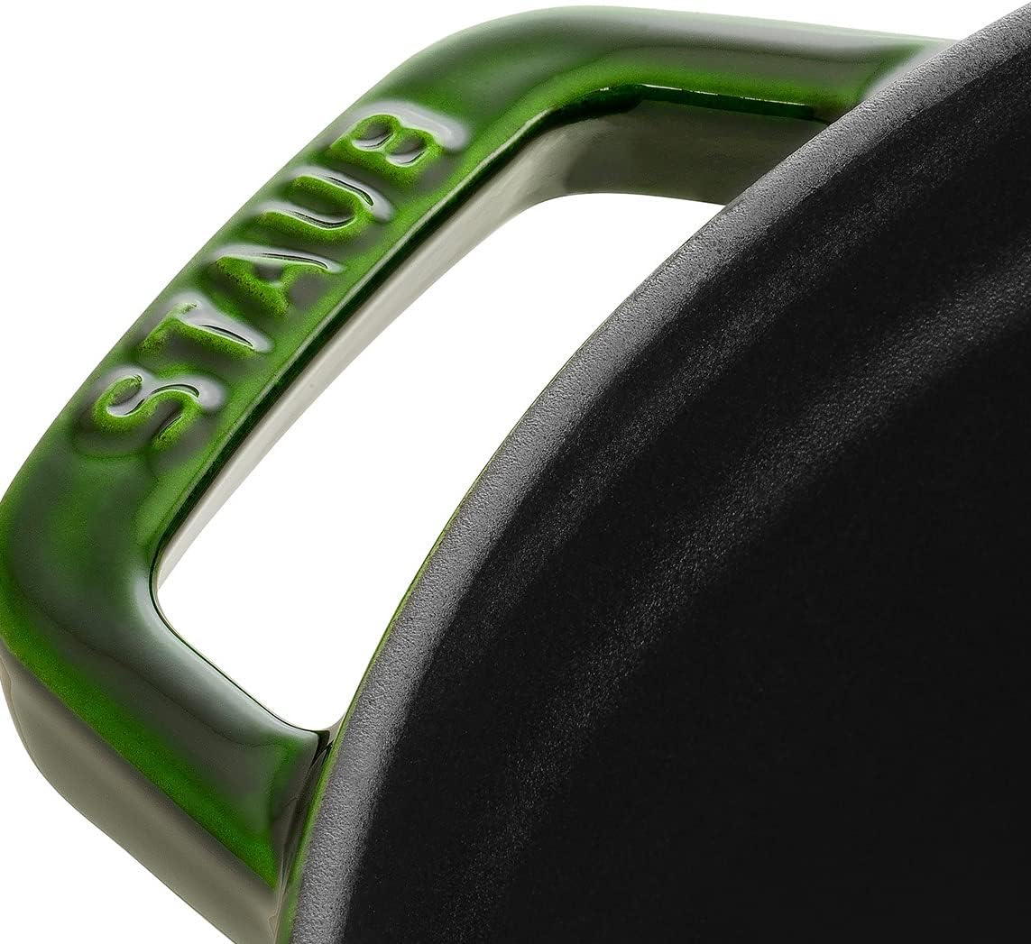 Staub 5.5 Quart Round Cocotte - Elegant Basil Color for Perfect Cooking and Serving