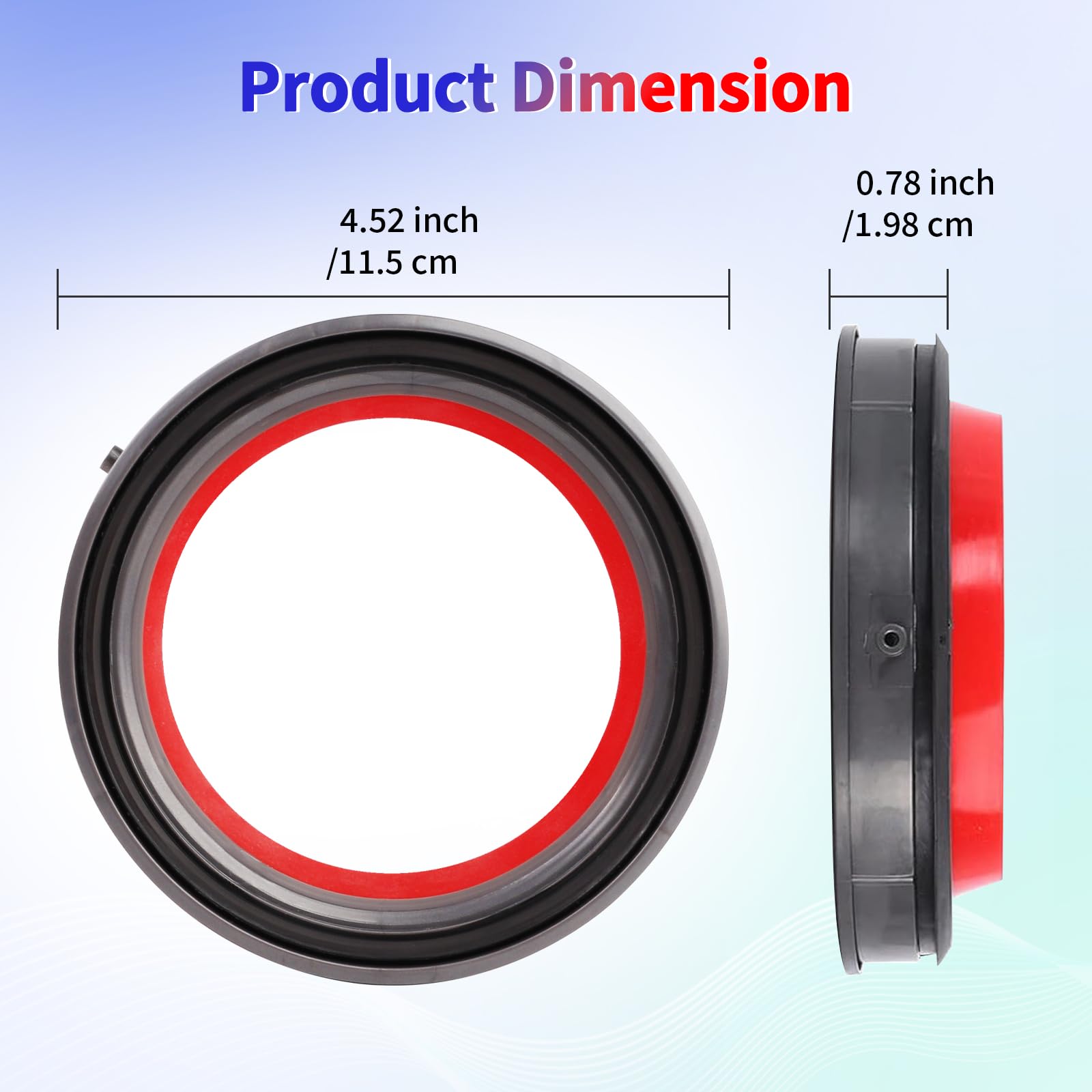 keluke V10 Dust Bin Fixed Sealing Ring Replacement Parts Compatible with Dyson V10 SV12 Cordless Vacuum Cleaner,Dust Bucket Accessories