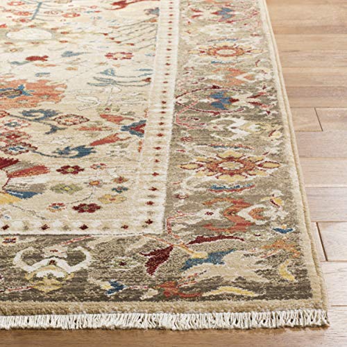 SAFAVIEH Kashan Collection Area Rug - 2' x 3', Beige & Taupe, Traditional Oriental Design, Non-Shedding & Easy Care, Ideal for High Traffic Areas in Living Room, Bedroom, Dining (KSN303K-2)