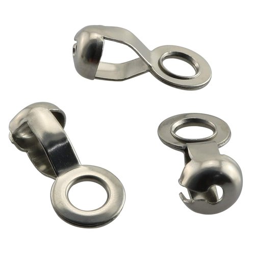 Longdex Ball Chain Pull Loop Connectors 20PCS Silver Ceiling Fan Lamp Pull Loop Stainless Steel Chain Connectors 4.5mm