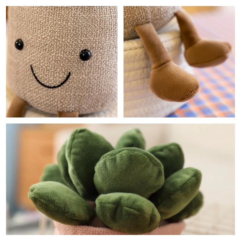 Cute 9.8" Succulent Plush Toy - Soft Potted Plant Doll for Kids