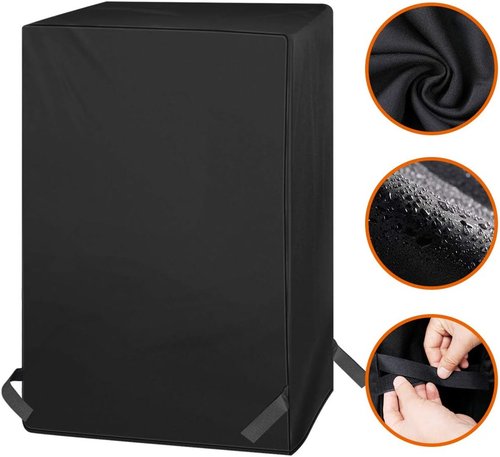 iCOVER Outdoor Waterproof Heavy-Duty Smoker Cover - All Weather Protection | 22"X22"X40", Black