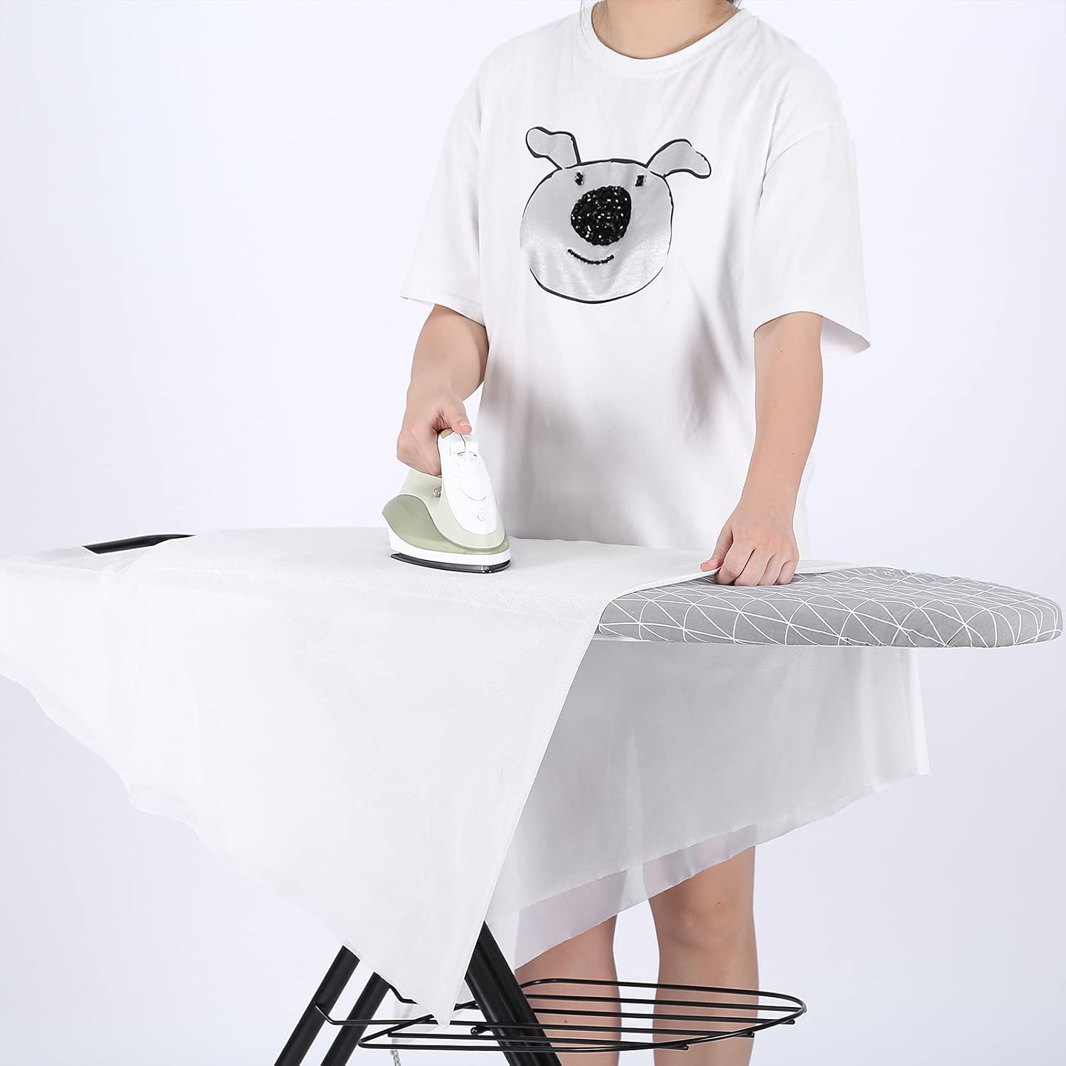 Skiennix Ironing Board Cover - Heavy Duty Scorch Resistant Padding | Full Size with Elastic Edge