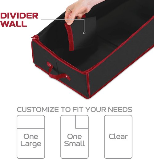 Christmas Wrapping Paper Organizer by [Brand Name] - Storage Bag with Straps & Pockets | Fits Up to 24 Rolls, Black