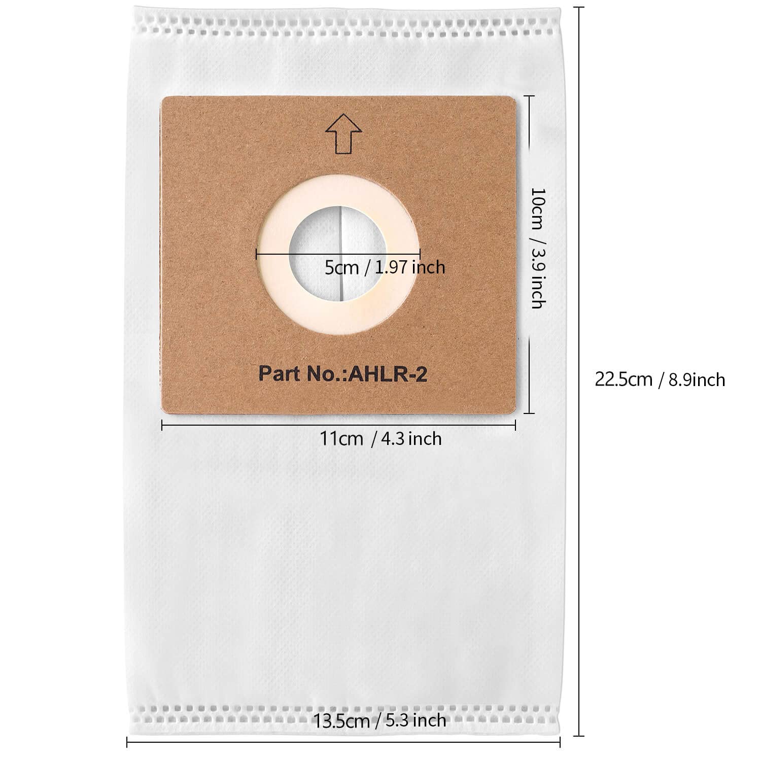 Gudotra 10 Pack Replacement AHLR-2 HEPA Filter Bags for Atrix AHSC-1 Lil' Red Vacuum Cleaner 2-Quart White