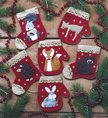 Felt Ornament Kit Christmas Critters - Handmade Holiday Decorations