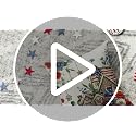 Independence Day Floral Throw Pillow Cover - 18x18 Inch