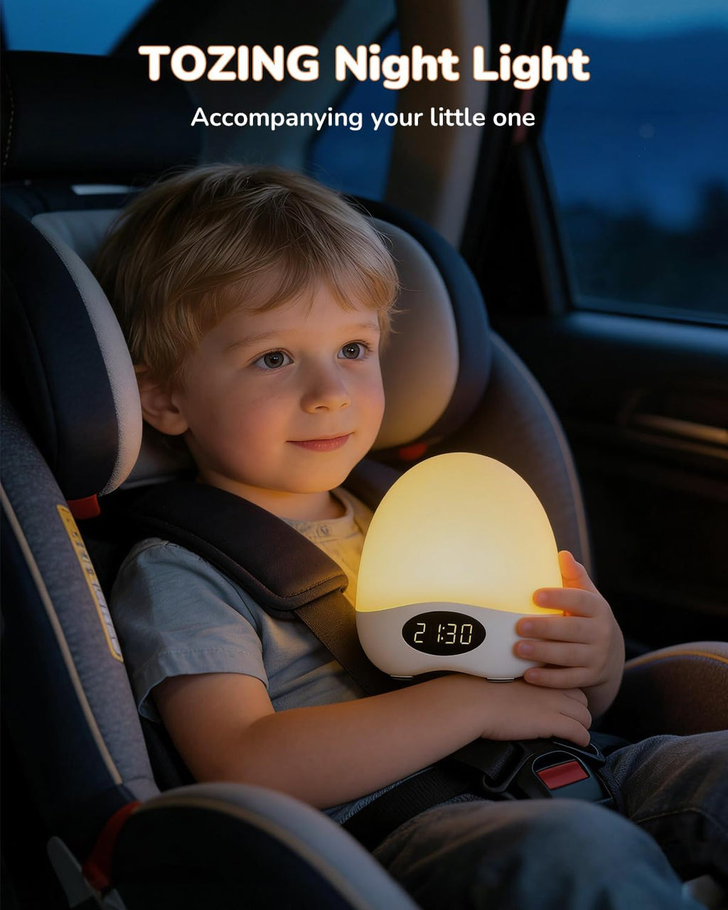 Skiennix Egg Night Light - Portable Rechargeable Baby Lamp with Touch Control & RGB Color Changing, Dimmable Design