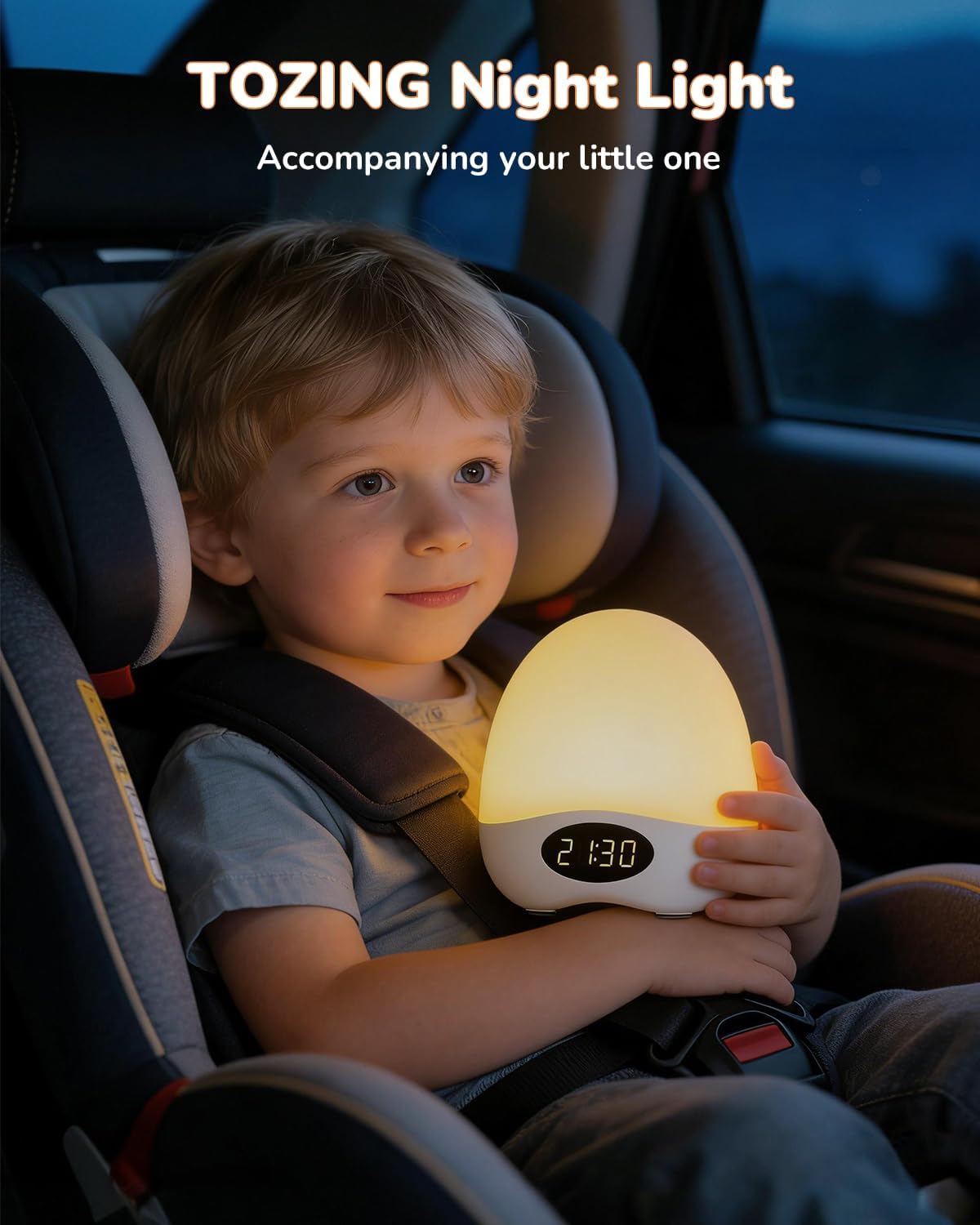 Skiennix Egg Night Light - Portable Rechargeable Baby Lamp with Touch Control & RGB Color Changing, Dimmable Design