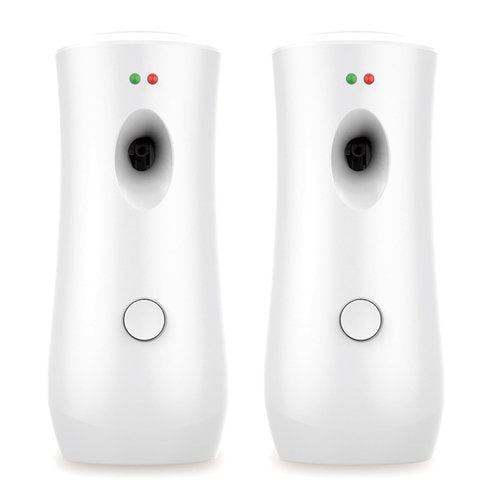 Automatic Air Freshener Spray Dispenser (2-Pack),Adjustable Time Spray, Free Standing or Wall Mounted Battery Operated Machine for Home, Indoor, Bathrooms, Offices, Hotels and Commercial Places (W-01)