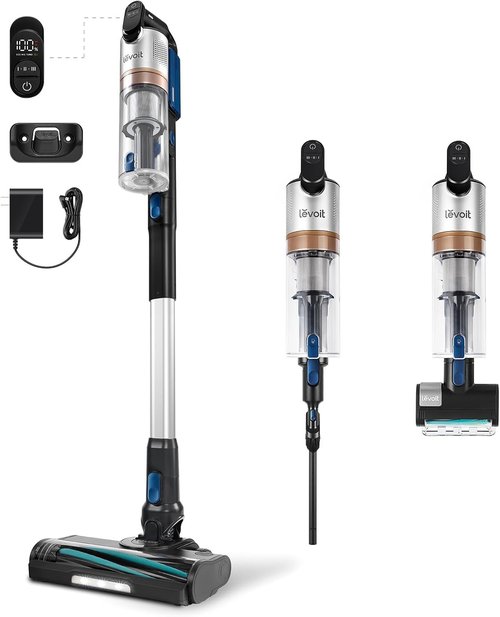 LEVOIT Cordless Vacuum Cleaner - HEPA Filter, Tangle-Resistant Design, 60 Mins Runtime, Lightweight & Powerful Suction | LVAC-300