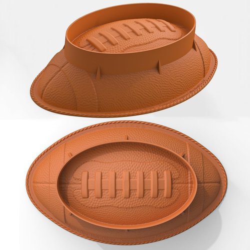 Apiocmy 12 Inch Football Cake Pan - Nonstick 3D Football Shaped Silicone Mold with Scraper for Baking, Breakable Chocolate Mold, Sports-Themed Party