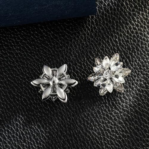 4 Pack Handmade Rhinestone Buttons for DIY Crafts & Decorations