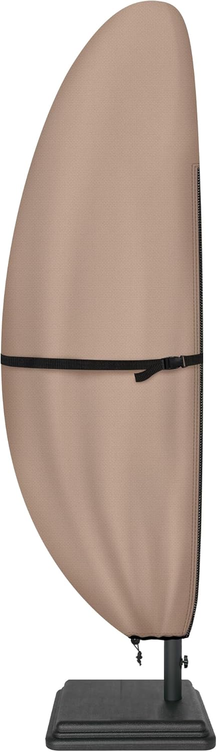ULTCOVER Patio Umbrella Cover - 600D Waterproof Protection for 7.5-11.5 Feet Offset Umbrellas