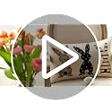 AVOIN Colorlife Easter Bunny Throw Pillow Cover, 20 x 12 Inch Black Case