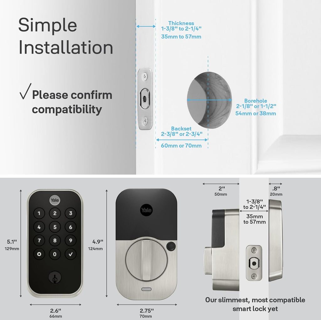 Yale Security Assure Lock 2 - Black Suede Smart Deadbolt with Wi-Fi Keypad & Fingerprint Scanner | YRD410-F-WF1-BSP