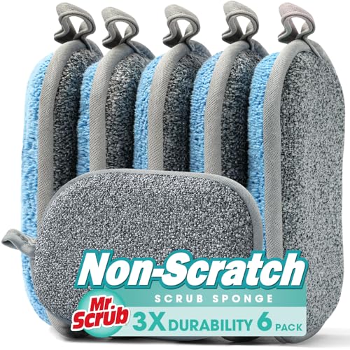 Mr. Scrub All-Purpose Non-Scratch Kitchen Sponges - 6 Pack
