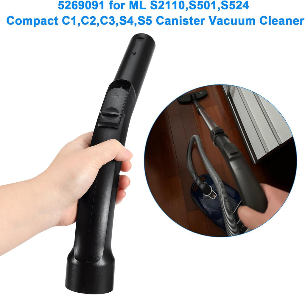 Miele Vacuum Plastic Bent End Hose - Compatible with S2110, S501, C1, C2, C3, S4, S5 | Durable Vacuum Attachment