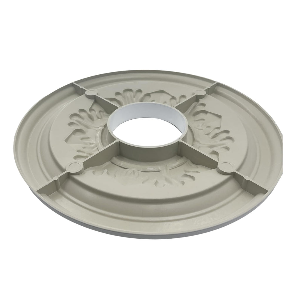 Yuqim Ceiling Medallion for Light Fixtures Ceiling Fan Medallion Ceiling Light Cover Plate Home Lighting Ceiling Medallions 12" OD x 3.6" ID(White)