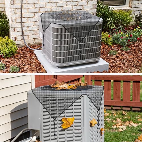 Coarbor 28"x28" Mesh AC Unit Cover - Durable 150GSM Vinyl Air Conditioner Top