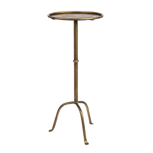 Metal Martini Cocktail Table, Antique Brass