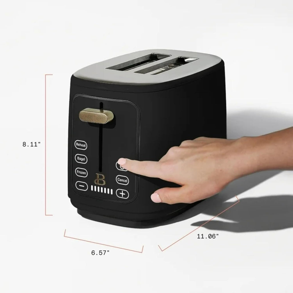 Skiennix 2-Slice Digital Toaster - Touch Control Panel, Adjustable Shade, Wide Openings | Black