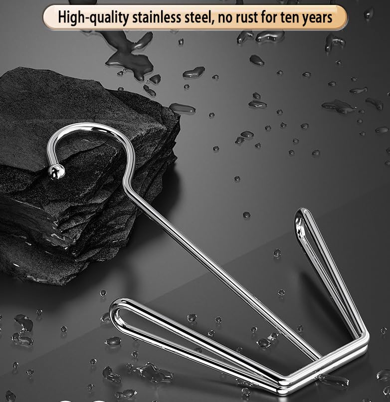 6-Pack Stainless Steel Shoe Hanger Rack for Closet Storage and Air Drying